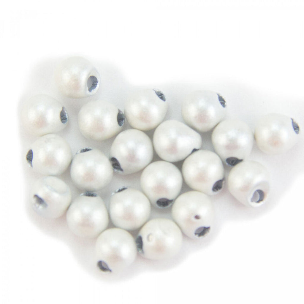 Traun River Tungsten Off Center Beads (pearl white)