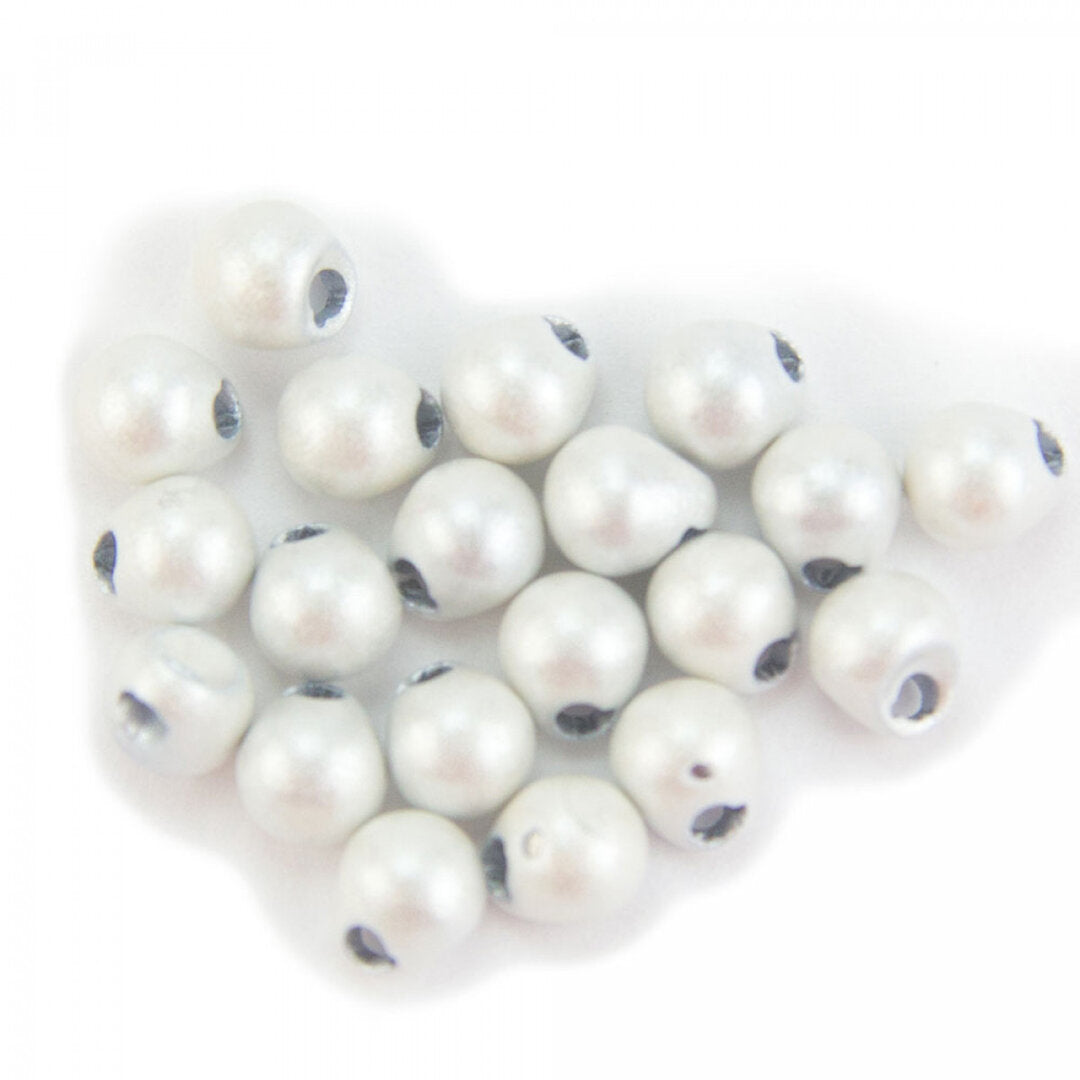 Traun River Tungsten Off Center Beads (pearl white)