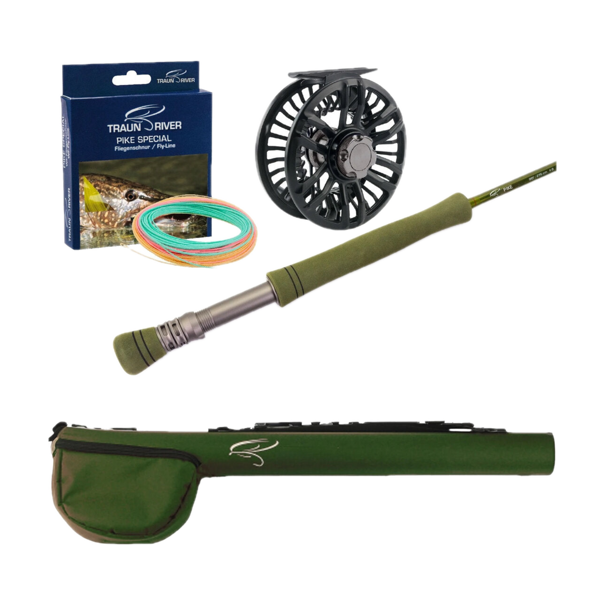 Traun River PIKE Outfit (890-4 Hechtrute im Set)