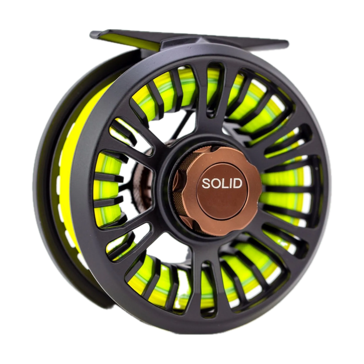 Traun River Solid Fliegenrolle (black/coffee)