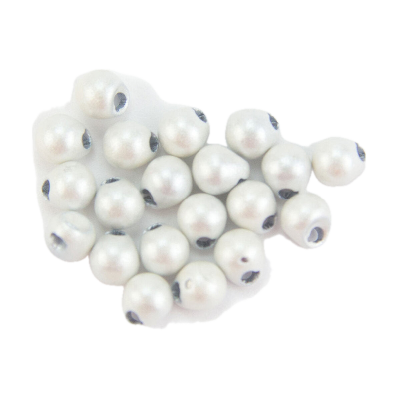Traun River Tungsten Off Center Beads (pearl white)