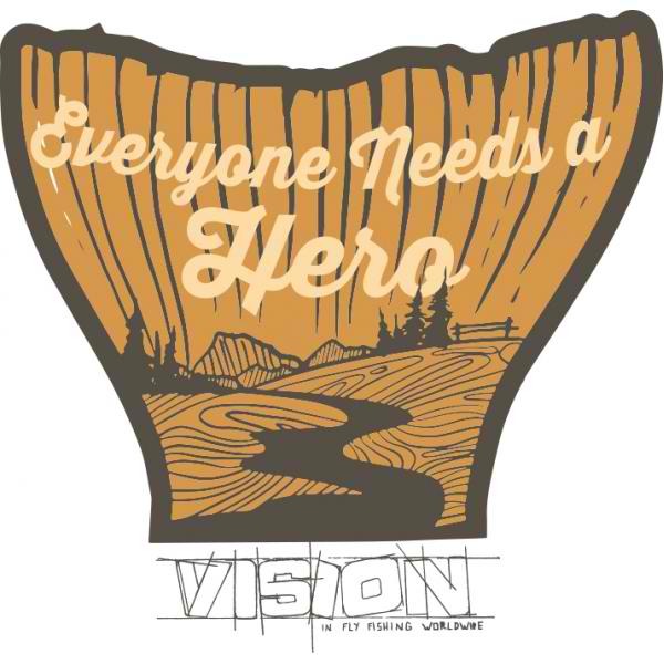 Vision Aufkleber Everyone Needs a HERO - Fischschwanz 9X10cm
